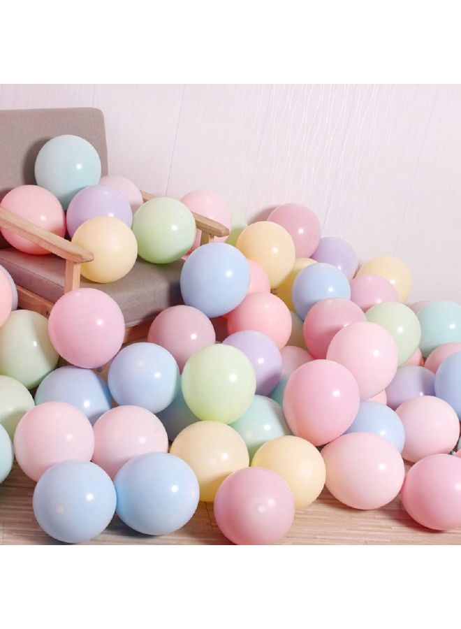 PeStary 100 Piece Candy Macaron Party Decorations Balloon Set 12inch 36inch large flat macaron yellow 1 pack - Image 4