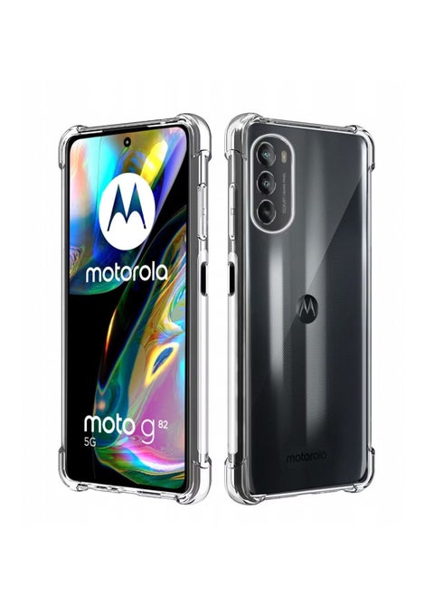 Motorola Moto G52 Moto G82 TPU Soft Edge Bumper Cover Case with Anti-Scratch Shock-Absorbing Four Corners Protective Protector Clear