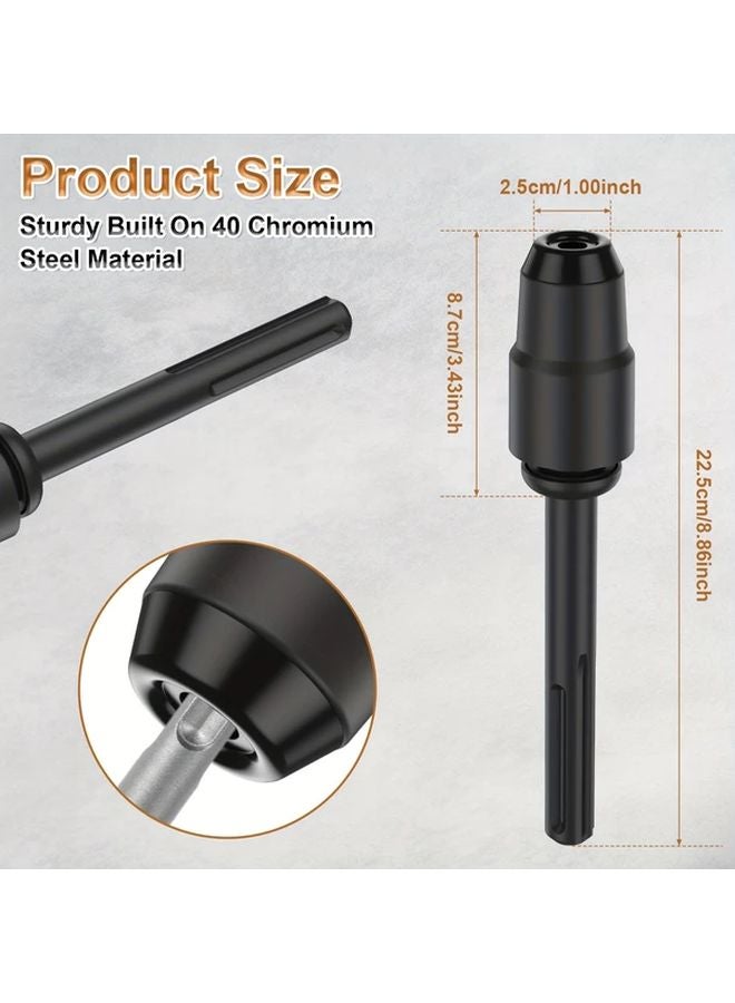 Black SDS Max To SDS Plus Drill Adapter Durable 40Cr Steel Conversion Tool - Image 3