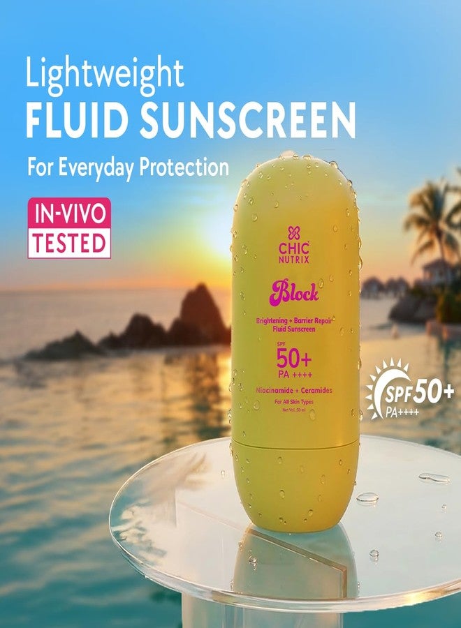 Chicnutrix Block Fluid Sunscreen SPF 50+ PA++++, 50ml - Image 2