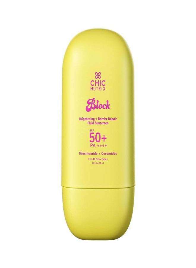 Chicnutrix Block Fluid Sunscreen SPF 50+ PA++++, 50ml - Image 1