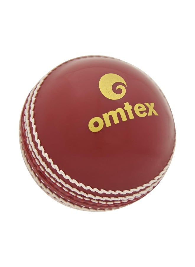 omtex Cricket Ball (Red1) - Image 1