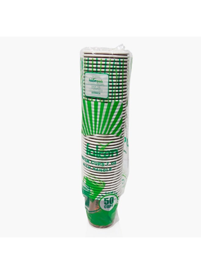 Home Box طقم أكواب ورقية مع مقبض 50 قطعة سعة 200 مل - Image 4