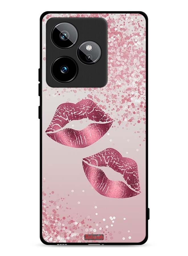 Tolwak Realme GT 7T 5G Protective Case Cover Glitter Lips
