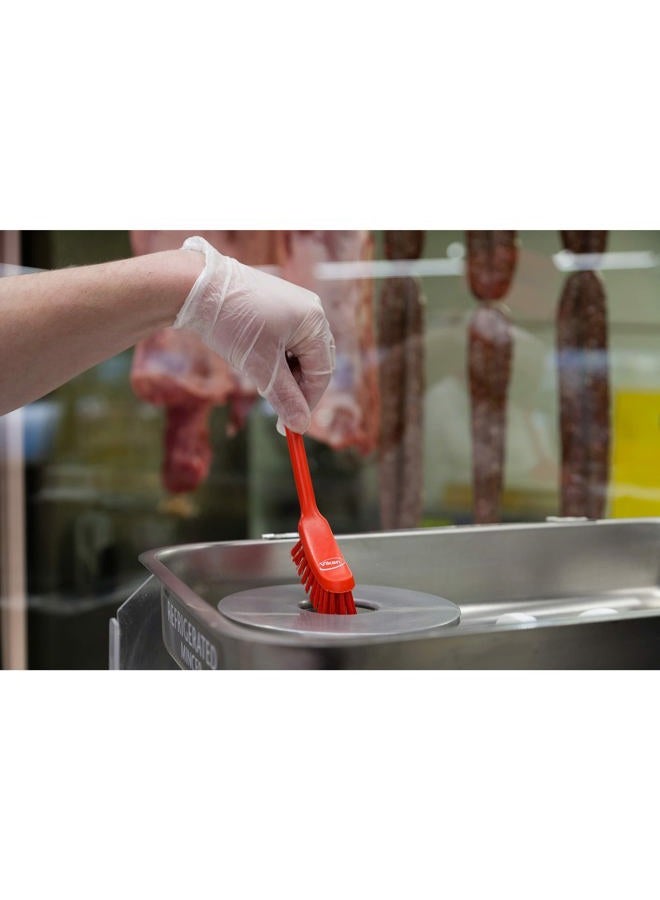 Vikan 42874 Fine Sweep Dish Brush, Polypropylene, Polyester Bristle, 11", Red - Image 4