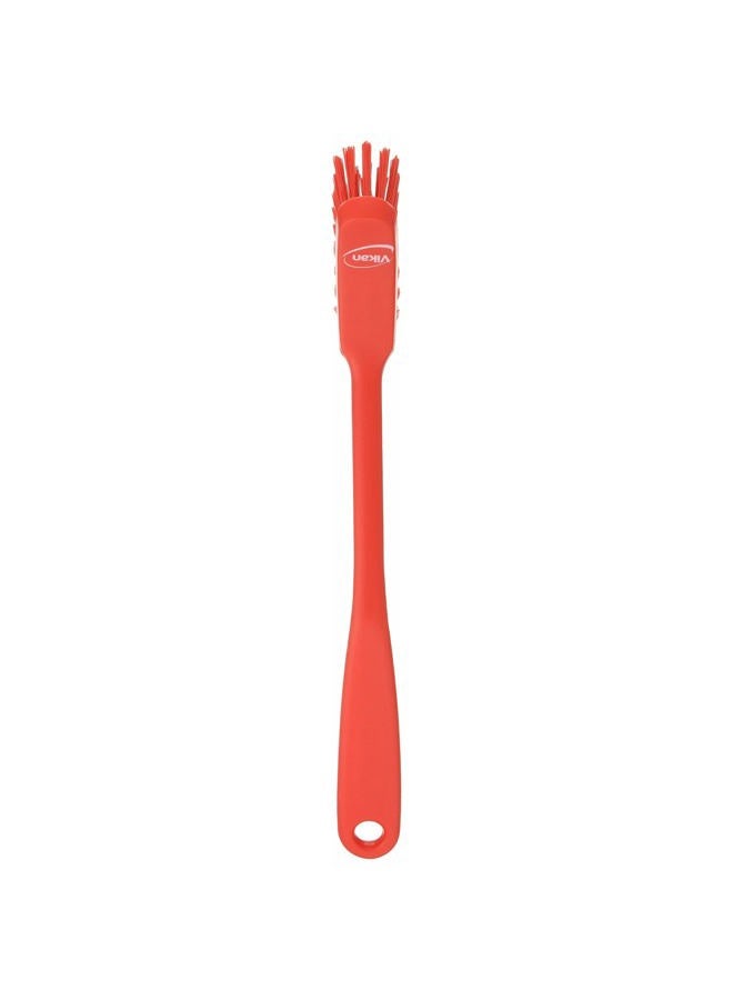 Vikan 42874 Fine Sweep Dish Brush, Polypropylene, Polyester Bristle, 11", Red - Image 2