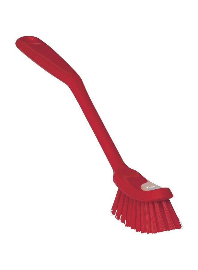 Vikan 42874 Fine Sweep Dish Brush, Polypropylene, Polyester Bristle, 11", Red - Image 1