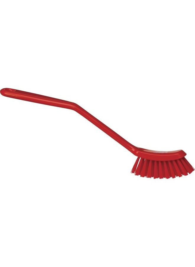 Vikan 42874 Fine Sweep Dish Brush, Polypropylene, Polyester Bristle, 11", Red - Image 3