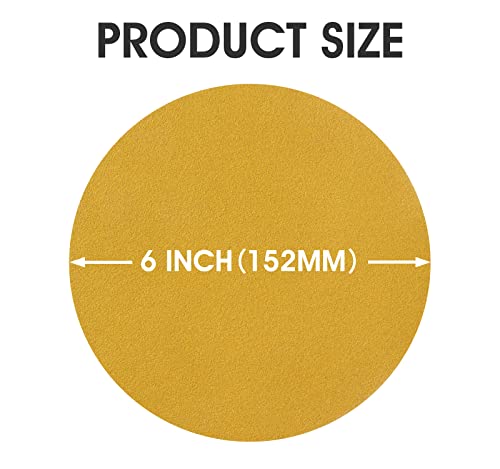 Shawya 100 Pcs 6 Inch 100 Grit PSA Self Adhesive DA Sanding Disc Roll Sandpaper Designed for Surface Blending Edge Woodworking Metal Sanding Sand Paper - Image 3