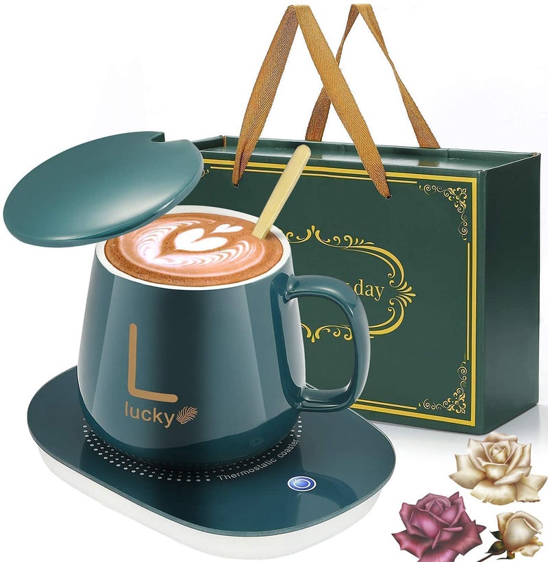 Lariox Coffee Mug Warmer Electric Coffee Warmer for Desk with Auto Shut Off Smart Cup Warmer for Warming Heating Coffee Beverage Milk Tea and Hot Chocolate Mug Included Multicolored - Image 1