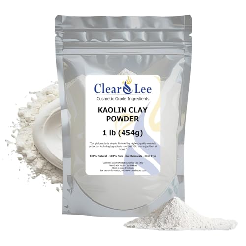 ClearLee Kaolin Clay Cosmetic Grade Powder - 100% Pure Natural Powder - Great For Skin Detox, Rejuvenation, and More - Heal Damaged Skin - DIY Clay Face Mask (1 LB) - Image 1