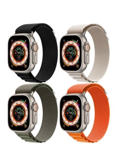 BORTONY 4 Pack Alpine Loop Compatible with Apple Watch Ultra Band 49mm Men Women Adjustable Sport Elastic Nylon Strap for iWatch Series Ultra/SE/8/7/6/5/4/3/2/1  - Image 3