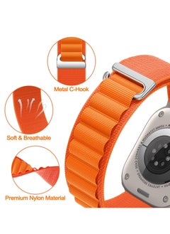 BORTONY 4 Pack Alpine Loop Compatible with Apple Watch Ultra Band 49mm Men Women Adjustable Sport Elastic Nylon Strap for iWatch Series Ultra/SE/8/7/6/5/4/3/2/1  - Image 4