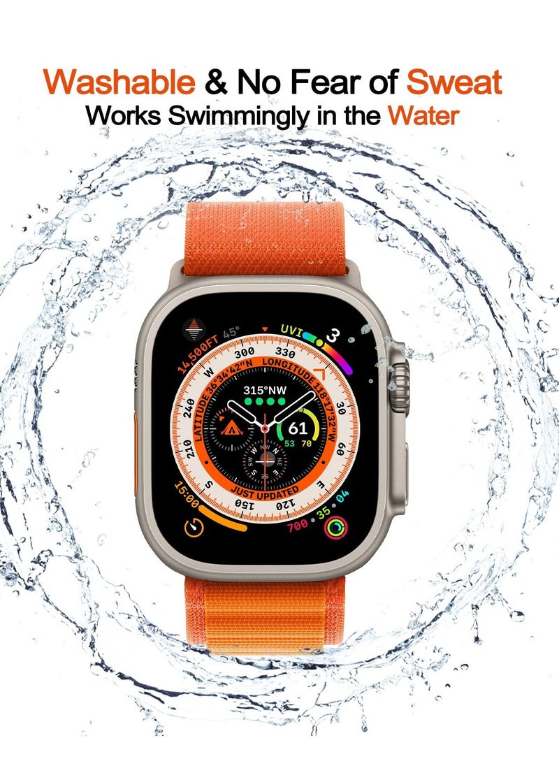 BORTONY 4 Pack Alpine Loop Compatible with Apple Watch Ultra Band 49mm Men Women Adjustable Sport Elastic Nylon Strap for iWatch Series Ultra/SE/8/7/6/5/4/3/2/1  - Image 5