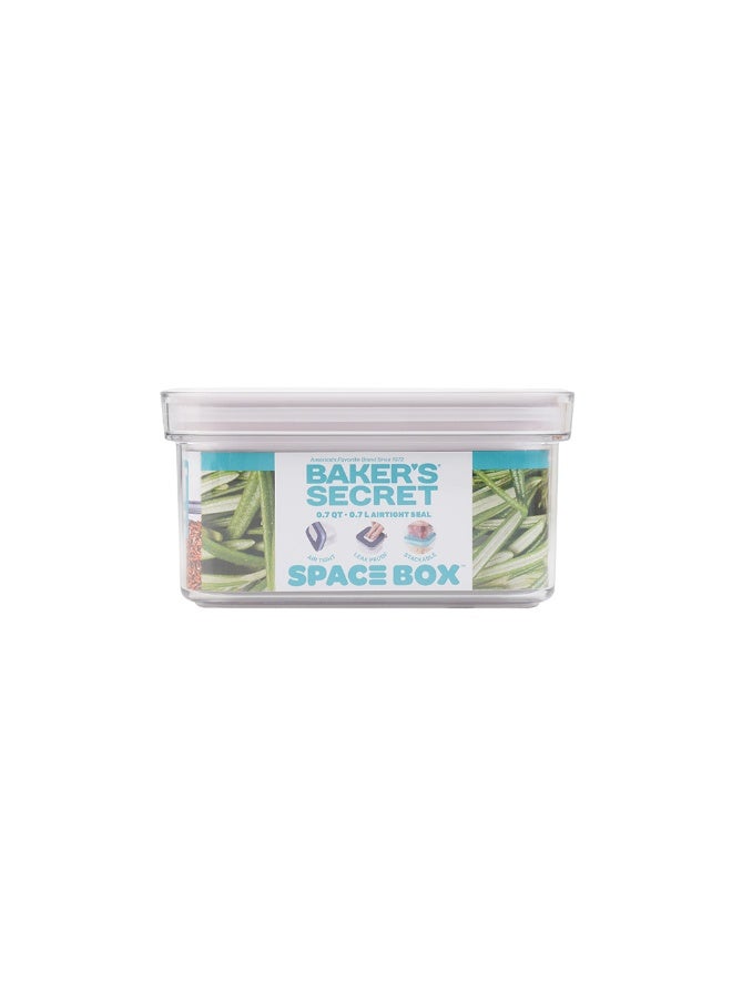 Baker's Secret Baker’s Secret SPACE BOX Rectangular Airtight Container – Compact Food Storage for Freshness Preservation, Portioning & Organized Kitchen Use - 0.7L - Image 1