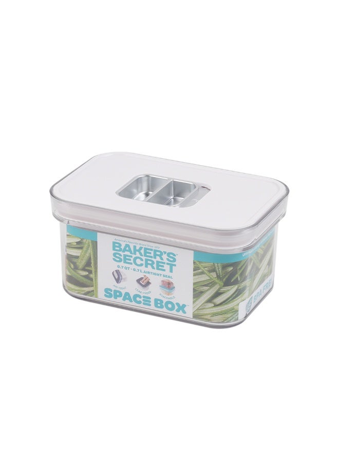 Baker's Secret Baker’s Secret SPACE BOX Rectangular Airtight Container – Compact Food Storage for Freshness Preservation, Portioning & Organized Kitchen Use - 0.7L - Image 2