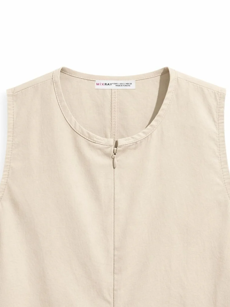 ميكسراي Mixray Maxi Dress with Collar and Ruffle Details