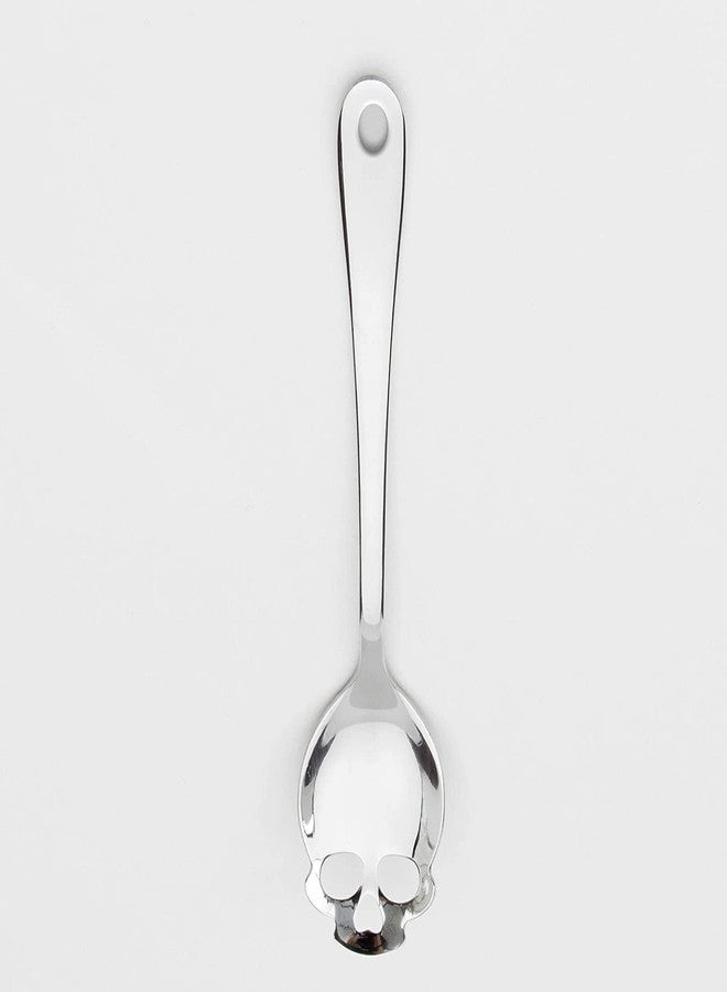 صك UK ملعقة تقديم على شكل جمجمة من Suck UK - أدوات مطبخ قوطية - إكسسوارات مطبخ مرعبة - ديكور منزلي قوطي للهالوين - ملعقة تقديم معكرونة - ملعقة مثقبة للطبخ والتصفية - ملاعق تقديم سلطة - هدايا قوطية - Image 5