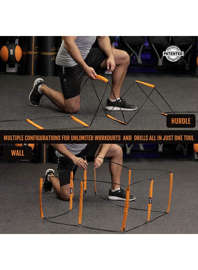 Agility Ladder, Agility Training Equipment, Soccer Speed Ladder, Football Footwork Ladder, Workout Ladder for Kid Adult, Foldable Instant Set-up Tangle-Free 10FT 8 Grids - Image 5
