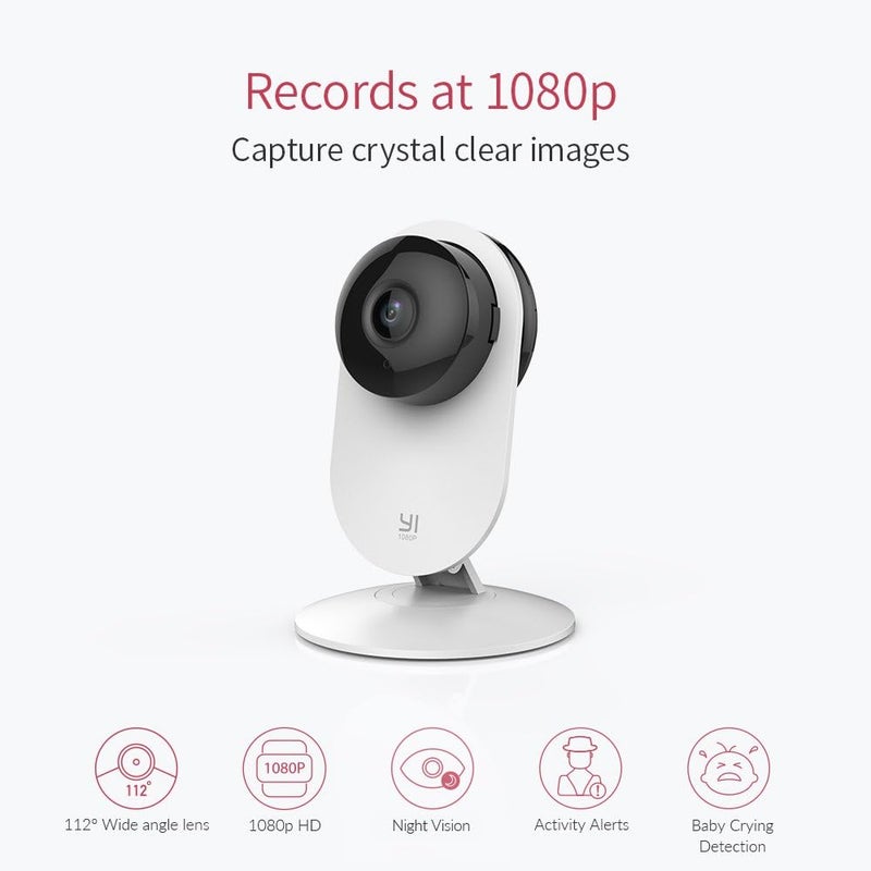 يي كاميرا مراقبة منزلية من YI Security لمراقبة الأطفال، كاميرا IP ذكية لاسلكية داخلية بدقة 1080p مع رؤية ليلية، صوت ثنائي الاتجاه، كشف الحركة، تطبيق هاتف، كاميرا للحيوانات الأليفة (قطط وكلاب) - تع��ل مع Alexa و Google - Image 2