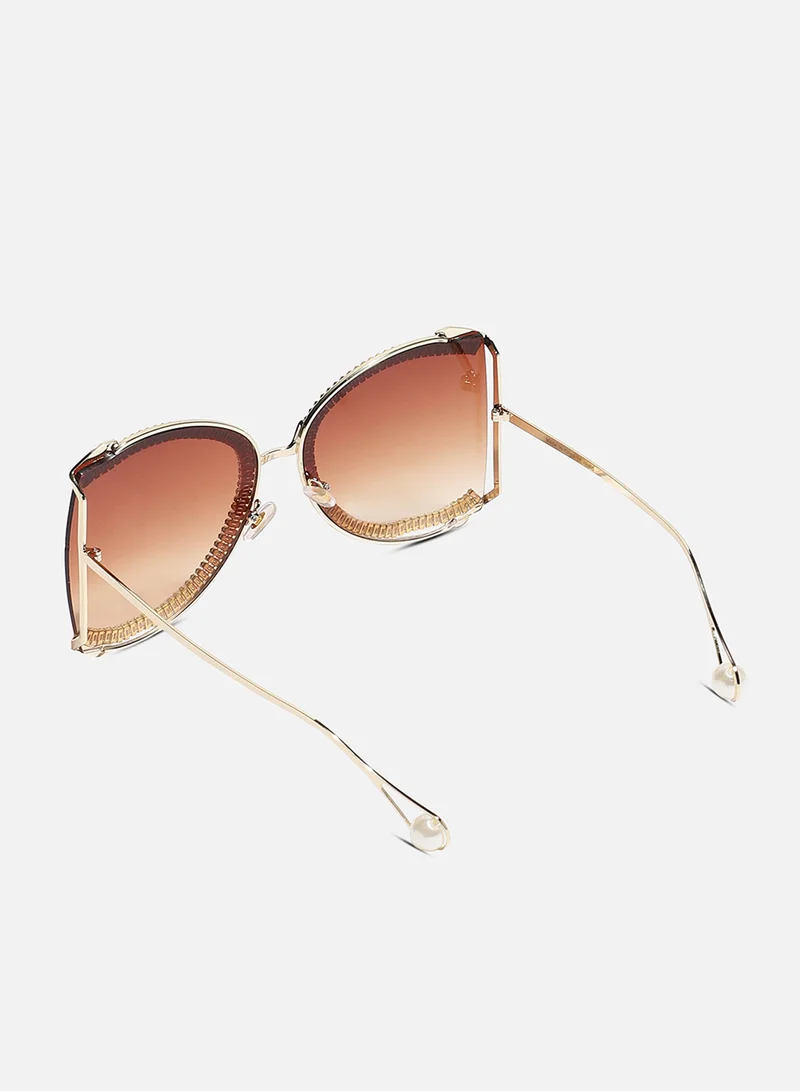 صوص هاوت HAUTE SAUCE by  Campus Sutra Women Round Sunglasses with UV Protected Lens Sunglasses