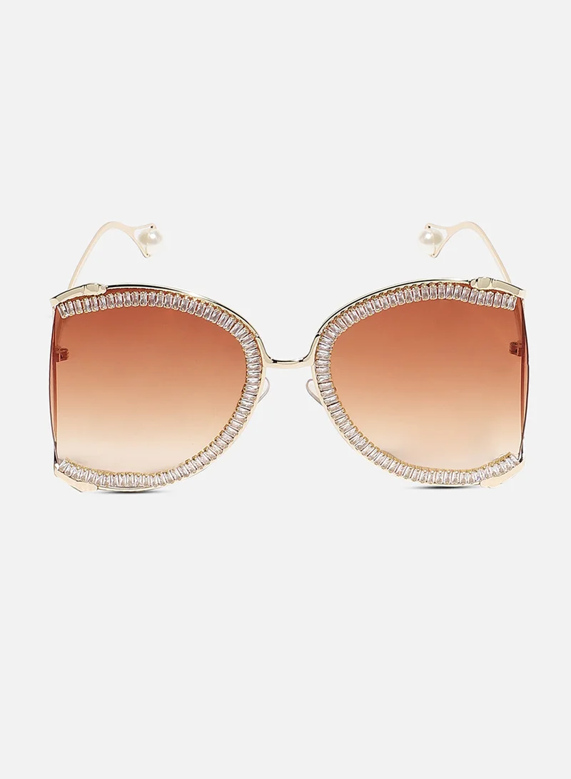 صوص هاوت HAUTE SAUCE by  Campus Sutra Women Round Sunglasses with UV Protected Lens Sunglasses