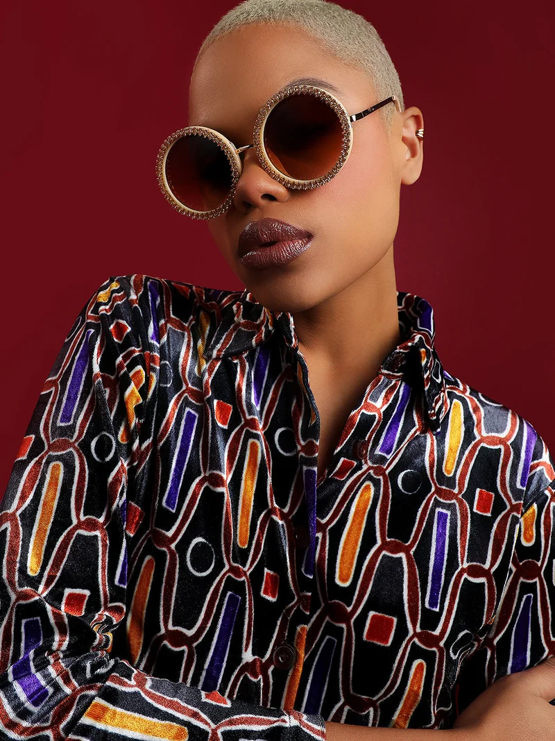 صوص هاوت HAUTE SAUCE by  Campus Sutra Women Round Sunglasses with UV Protected Lens Sunglasses