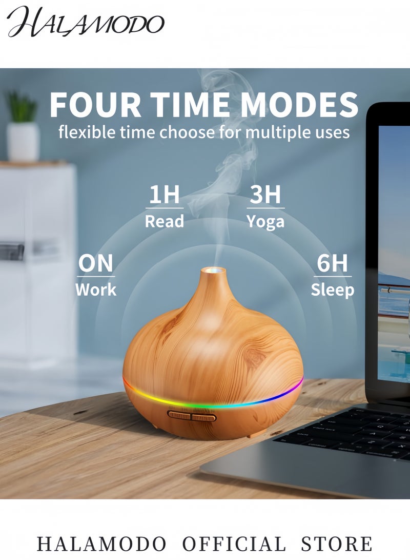 هالامودو جهاز ترطيب الهواء بالروائح العطرية مع جهاز تحكم عن بعد، لون بيج، 22.50×17.00×17.00 سم - Image 5