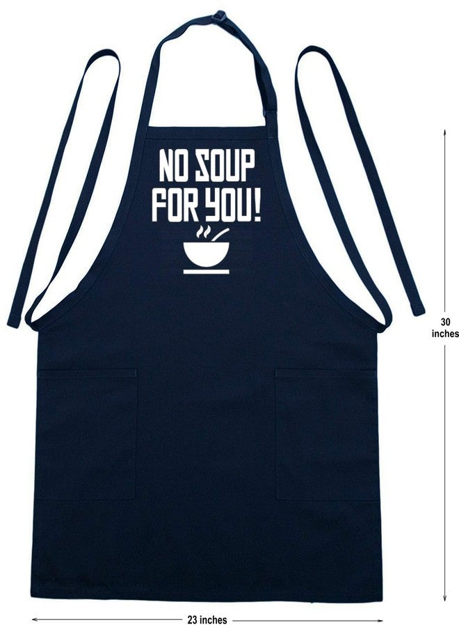 CoolAprons No Soup For You Black Apron with Pockets, Funny Cooking Apron With Adjustable Neck Strap For Men And Women, Chef Kitchen BBQ Grilling Gift - Image 5