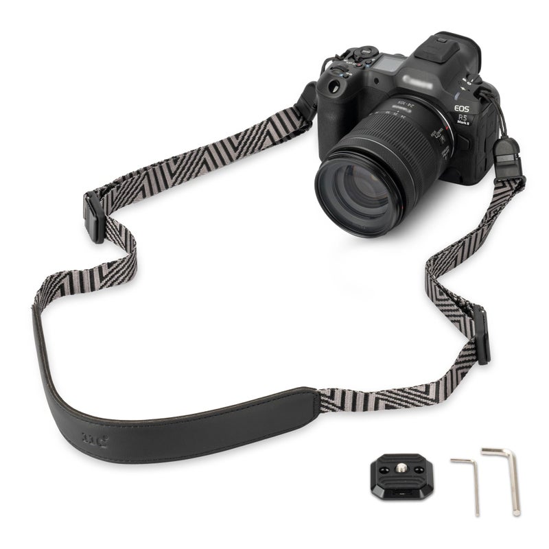 JJC Mirrorless Camera Neck Strap with Quick Release Buckles, Adjustable Shoulder Sling Strap for Sony A7C II A7 IV III A7R V IV ZV1 ZV-E10 Canon EOS R100 R50 M50 M6 Nikon Z30 Z50 Z6 Z7 II & More (Grey) - Image 1
