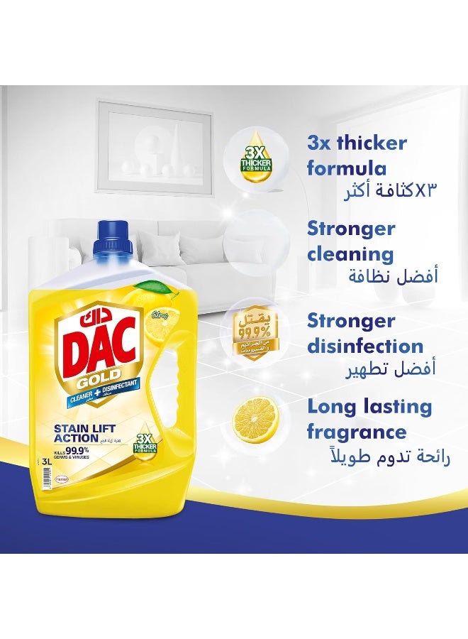 Dac Dac Multi Purpose Disinfectant Lemon 3Litre  - Image 3
