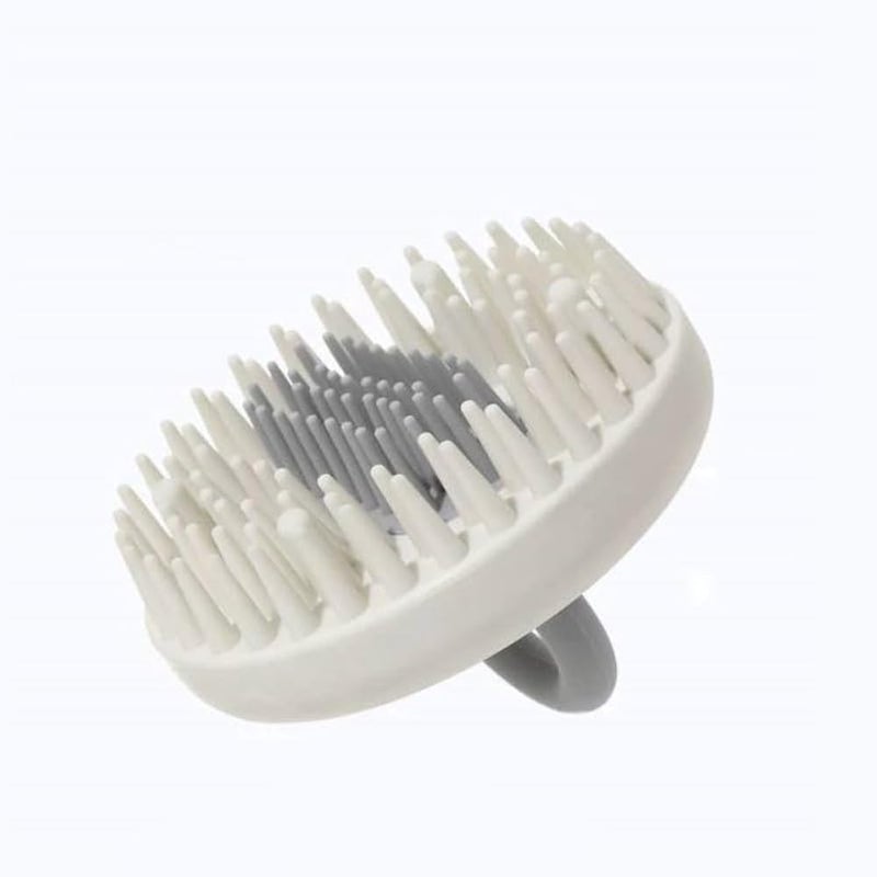 Scalp Massager Shampoo Brush, Rubber Handle, Wet and Dry Scalp Massager Brush, Soft Bristles for All Hair Types Care Exfoliating Dandruff Removal (Grey) - Image 1