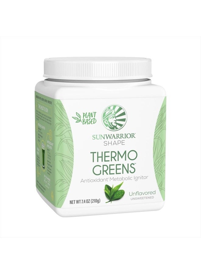 Sunwarrior Keto Thermo Greens Powder for Men & Women Spirulina with Real Vegetables & Apple Cider Gluten Free Supergreens Metabolism Booster | Organic Shape Thermo Greens Unflavored 210g 30 SRV - Image 1