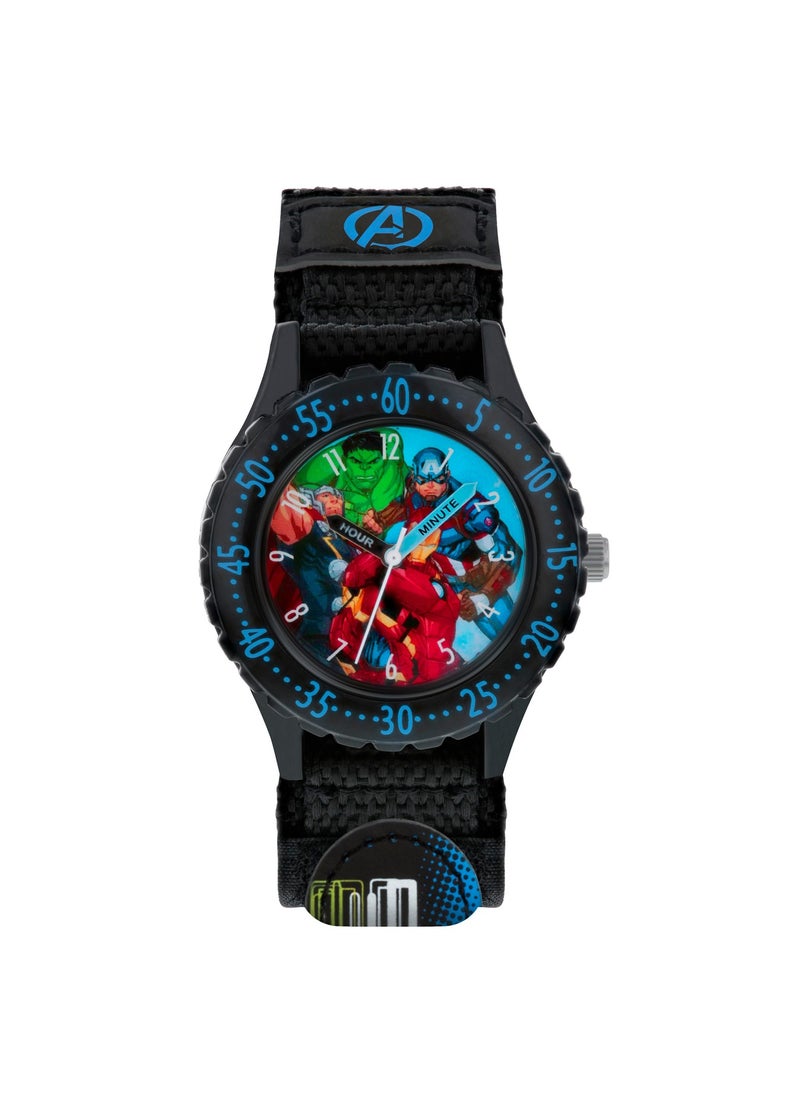 Disney Marvel Avengers Black Printed Fabric Strap Watch - AVG5008 - pzsku/Z4591A92B0BF5D11BC872Z/45/_/1729688392/ed4eac95-956a-4828-82a1-229865a3db46