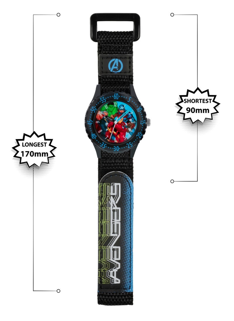 Disney Marvel Avengers Black Printed Fabric Strap Watch - AVG5008 - pzsku/Z4591A92B0BF5D11BC872Z/45/_/1729688402/4366563f-3a06-4442-a94f-0c99fea063a9