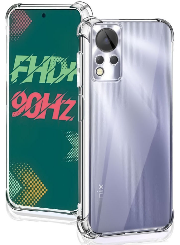 جراب متوافق مع Infinix Note 11 / Infinix Note 12 4G - غطاء شفاف من مادة TPU (سيليكون) مقاوم للصدمات، مزود بحماية للكاميرا وزوايا معززة ضد الصدمات - شفاف - Image 2