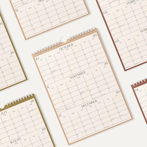 Karto 3 Month Wall Calendar 2026-2027 - Vertical 11x17 inch January 2026 to June 2027 - Boost Your Productivity and Easy Planning with the Aesthetic Monthly Calendar - Boho Color - Image 4