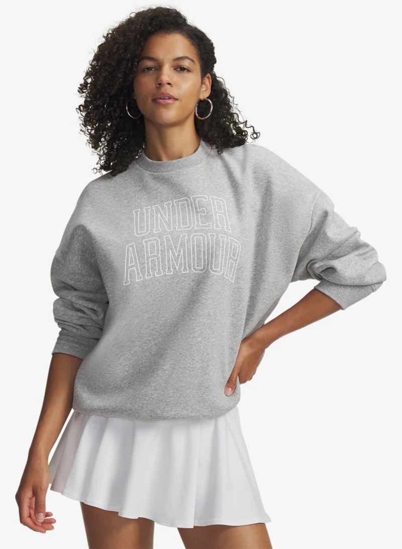 UNDER ARMOUR Rival Fleece Oversized Varsity Sweatshirt