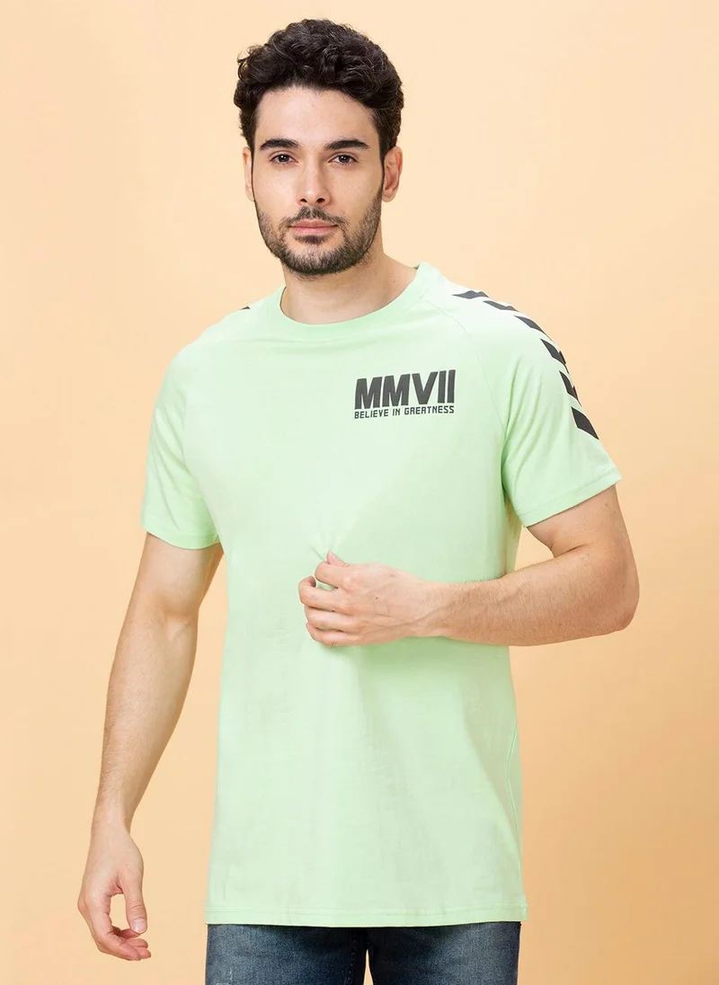 بيينغ هيومان Typography Printed Round Neck Raglan Sleeves Regular T-shirt