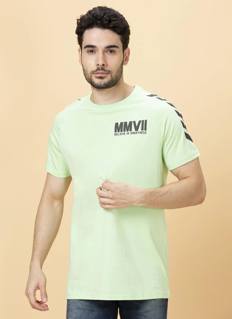 بيينغ هيومان Typography Printed Round Neck Raglan Sleeves Regular T-shirt