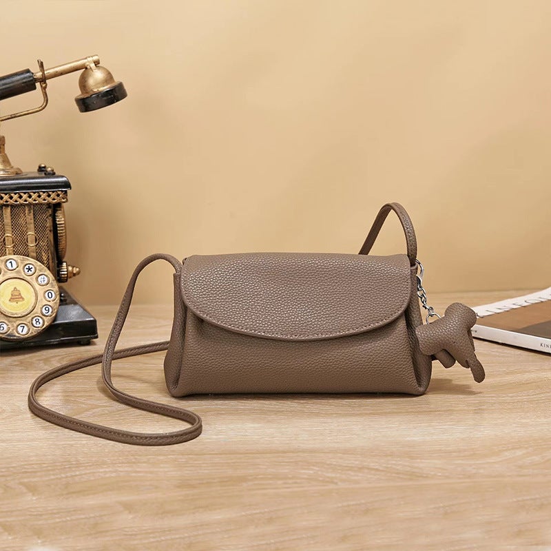 Small Bag Women'S Summer Genuine Leather Women'S Bag Small Square Bag Single Shoulder Bag High-End Sense Niche Commuter Underarm Bag Crossbody Bag For Women - Image 3