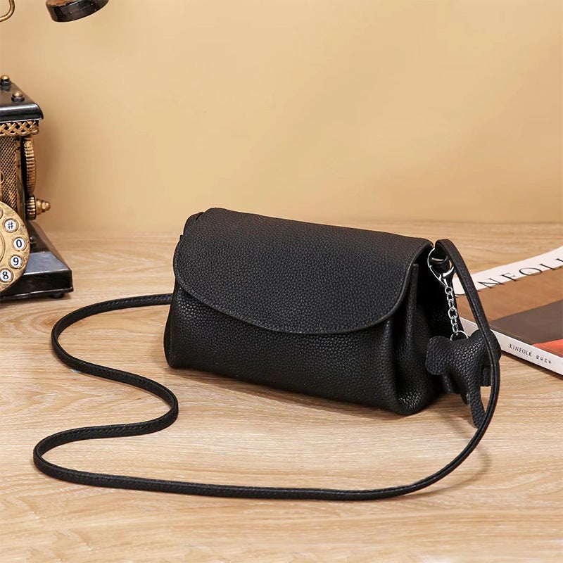 Small Bag Women'S Summer Genuine Leather Women'S Bag Small Square Bag Single Shoulder Bag High-End Sense Niche Commuter Underarm Bag Crossbody Bag For Women - Image 5