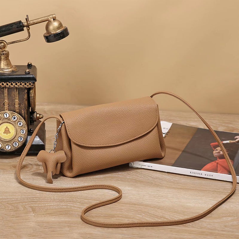 Small Bag Women'S Summer Genuine Leather Women'S Bag Small Square Bag Single Shoulder Bag High-End Sense Niche Commuter Underarm Bag Crossbody Bag For Women - Image 4