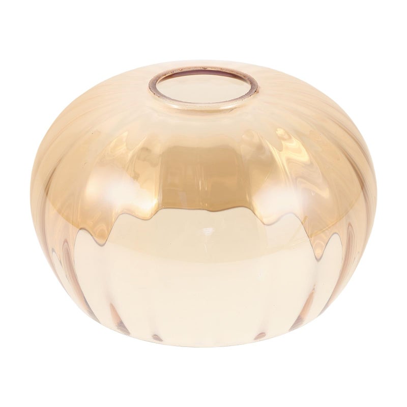 Ribbed Amber Glass Lampshade E27 Replacement For Wall Sconces Modern Light Fixture - Image 2