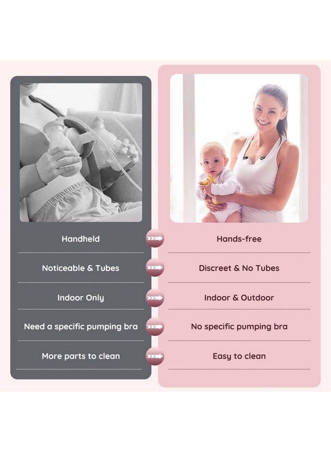 ARICHOMY طقم 2 - مضخة ثدي بدون استخدام اليدين - مضخات ثدي قابلة للارتداء مع 4 أوضاع و 12 مستوى، مضخة ثدي محمولة للسفر والعمل ليلاً مع فلانج مزدوج مقاوم للتسرب، مثالية لمضخة الثدي - Image 5