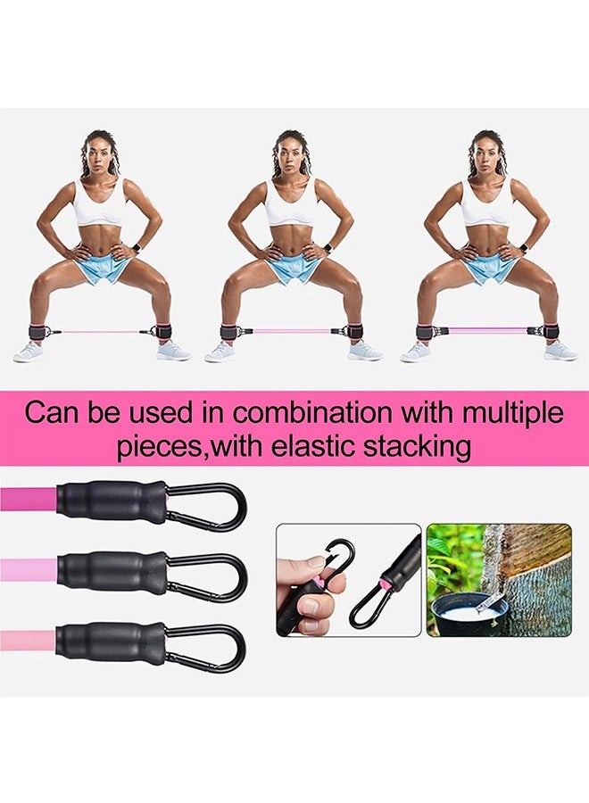 JCB CHIC أربطة مقاومة قابلة للتعديل للكاحل مع أساور آمنة للتمارين الرياضية وتدريب الورك والساقين، مجموعة أربطة مقاومة TPE، تدريب القوة، وتمارين الصالة الرياضية المنزلية - أربطة اللياقة البدنية - Image 5