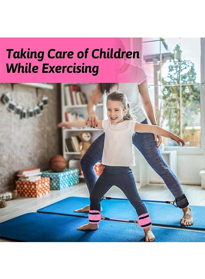 JCB CHIC أربطة مقاومة قابلة للتعديل للكاحل مع أساور آمنة للتمارين الرياضية وتدريب الورك والساقين، مجموعة أربطة مقاومة TPE، تدريب القوة، وتمارين الصالة الرياضية المنزلية - أربطة اللياقة البدنية - Image 3