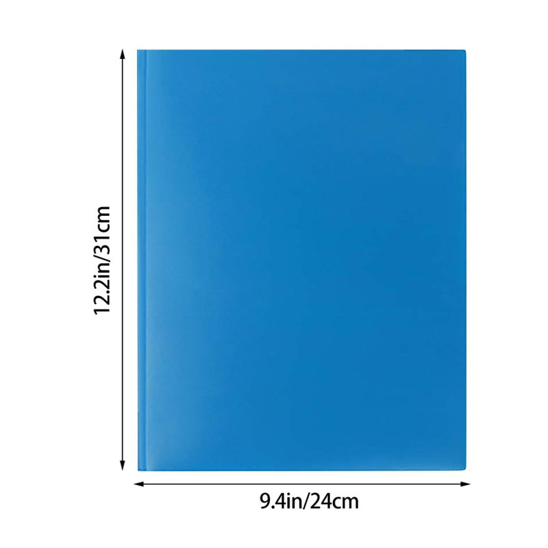 Red Heavy Duty Plastic Folders with Pockets Business Card Slot 8 Pack Tear Resistant - Image 3