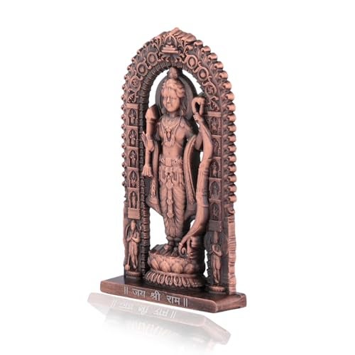 Craftam Lord Ram Idol | Ram Darbar Murti for Car Dashboard & Home Temple | Shri Ram Statue for Pooja Room & Gift Purpose (Antique Finish) (Copper Color, Height - 2.7 Inch) - Image 5