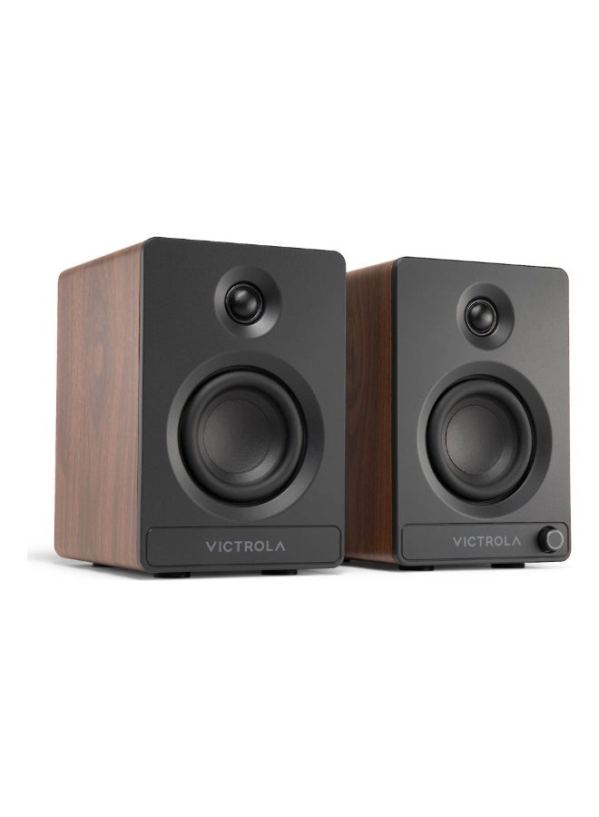 Victrola Tempo – Bluetooth Bookshelf Speakers - Walnut - Image 1